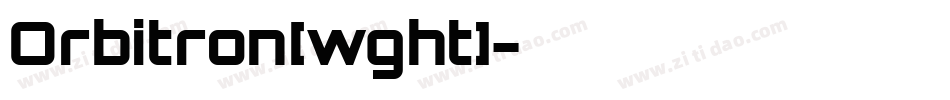Orbitron[wght]字体转换